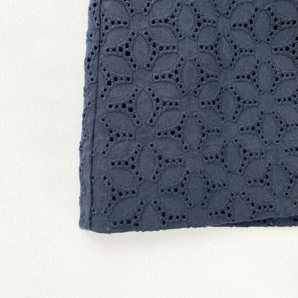 NWT THEORY NAVY FRANITA ORO EYELET SLEEVELESS SHEATH DRESS - 4 - Picture 8 of 9
